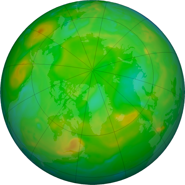Arctic ozone map for 21 July 2024